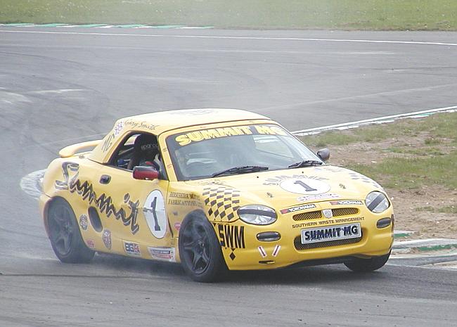 MGF wearing its tyre out