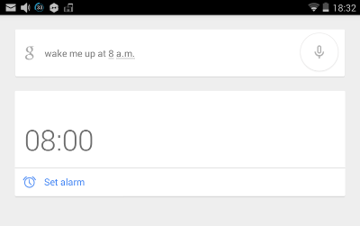 Google Now screen shot