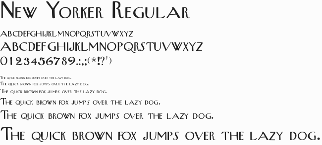 New Yorker font sample